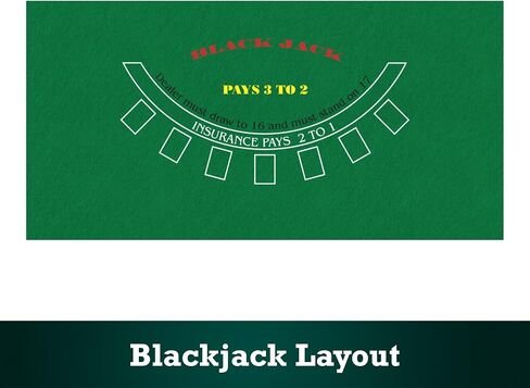 STERLING Games Poker Blackjack Craps Felt Layout, 72" x 36" Double Sided Mat for Casino Style Home Gaming Table Top Cover Cloth Mat in Saudi Arabia