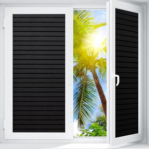 Viseeko Window Tint for Home Window Privacy Film See Out Not in Reflective One Way Window Film UV Sun Heat Blocking Window Film Static Cling for Home Office (Black, 17.5 x 78.7 in) in Kuwait