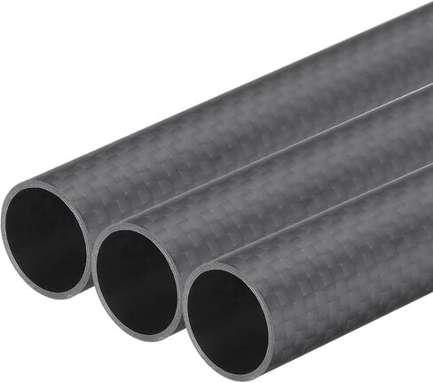 MECCANIXITY 1Pcs Carbon Fiber Tube 10 x 12 x 420mm Matte Surface Rod 3K Roll Wrapped Pure Carbon Round Tubing for RC Airplane Multicopter Quadcopter in Saudi Arabia
