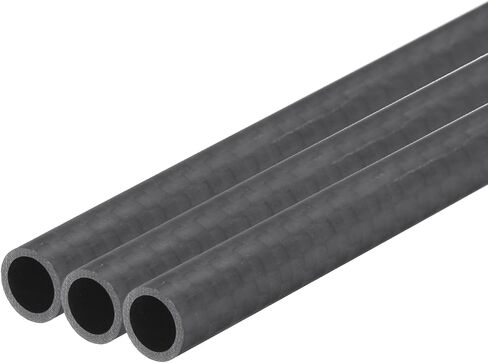 MECCANIXITY 1Pcs Carbon Fiber Tube 10 x 12 x 420mm Matte Surface Rod 3K Roll Wrapped Pure Carbon Round Tubing for RC Airplane Multicopter Quadcopter in Saudi Arabia