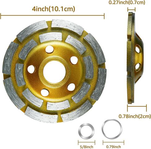 Diamond Concrete Grinding Wheel 4 1/2 inch for Polishing and Cleaning Stone Concrete Surface, Cement, Marble, Rock, Granite, and Thinset Removing, 18 Segment Angle Grinder Wheels Cup 7/8" Arbor Hole in Saudi Arabia