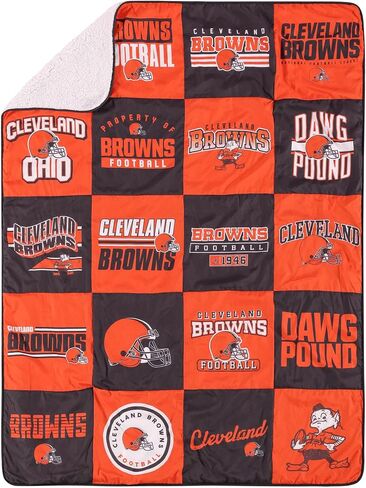 FOCO NFL Unisex-Adult NFL Team Logo 80" x 60" Team Pride Patches Throw Blanket Quilt in Saudi Arabia