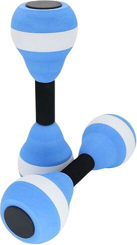 Aquatic Exercise Dumbbells Set of 2, Water Weight Dumbells Aerobic Exercise Foam Dumbbell Pool Resistance, Water Aqua Fitness Barbells Hand Bar Exercises Equipment for Weight Loss,Pink in Saudi Arabia