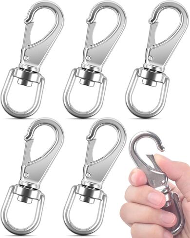 PACETAP Flag Clips for Flagpole Stainless Steel 3.5 Inch Swivel Eye Snap Hooks-Heavy Duty Flag Pole Hardware- Marine Grade Large Bolt Snap for Diving, Boat Rope, Dog Leash, Swings in Saudi Arabia