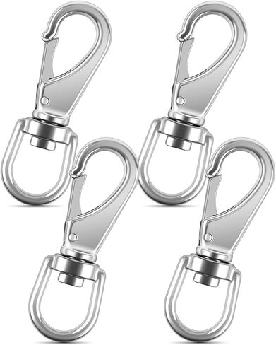 PACETAP Flag Clips for Flagpole Stainless Steel 3.5 Inch Swivel Eye Snap Hooks-Heavy Duty Flag Pole Hardware- Marine Grade Large Bolt Snap for Diving, Boat Rope, Dog Leash, Swings in Saudi Arabia