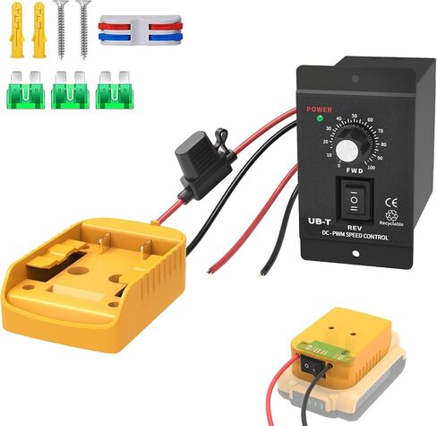 محول بطارية عجلة الطاقة مع مجموعة أدوات التحكم في سرعة المحرك DC 12-60V وحماية مدمجة من الجهد المنخفض لمشروع DIY لبطارية Dewalt 20V (التحكم في مفتاح التشغيل والإيقاف) in Kuwait