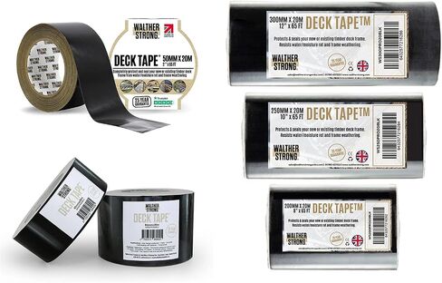 Non-Butyl Joist Tape - Innovating on Traditional Butyl Tape. Complete Protection Flashing Tape for Your Deck, Wood, Joist and Beams. Weather-Resistant & Waterproof. (Black 2" by 65’) in Saudi Arabia