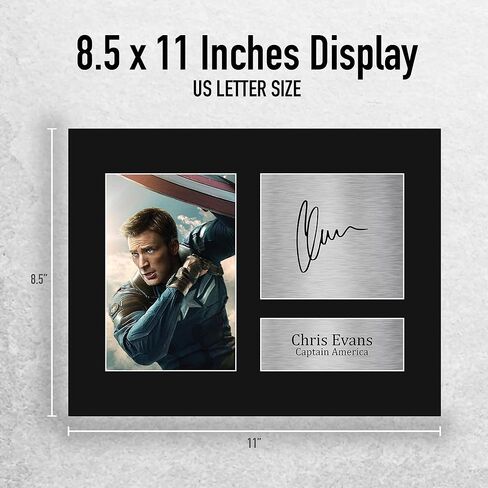 HWC Trading Chris Evans Captain America Presents 16 x 12 inch (A3) Printed Gifts Signed Autograph Picture for Movie Memorabilia Fans - 16" x 12" Framed in Saudi Arabia