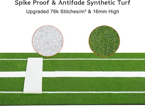 Softball Pitching Mat, 10' X 3' Softball Pitching Mound with Pitching Rubber, 5mm Antislip TP-Rubber Bottom, Softball Pitchers Mound for Indoor & Outdoor (Upgraded Version) in Saudi Arabia