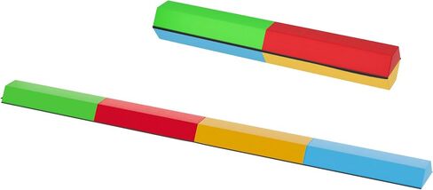 BalanceFrom Folding Balance Beam Gymnastics Floor Beam with Anti-Slip Bottom and Carrying Handles, Multiple Sizes and Colors in Kuwait