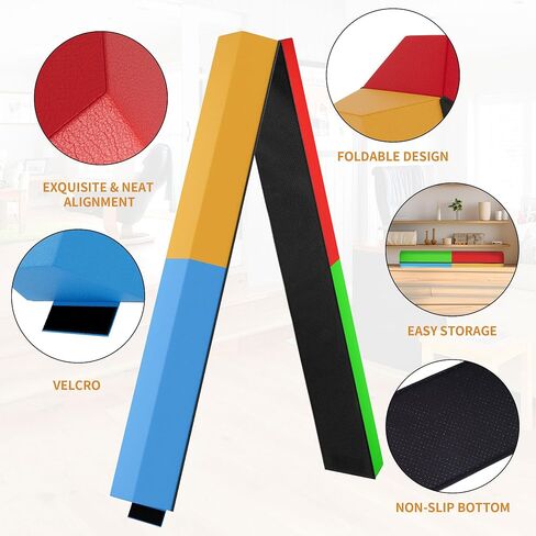 BalanceFrom Folding Balance Beam Gymnastics Floor Beam with Anti-Slip Bottom and Carrying Handles, Multiple Sizes and Colors in Kuwait