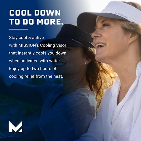 MISSION Cooling Stretchy Visor - Unisex Visor Hat for Men and Women, No Slip Band, UPF 50 Sun Protection Visor in Saudi Arabia