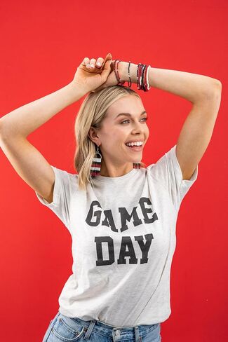 INK+ALLOY Game Day Earrings for Women, Beaded Fringe Earrings for Sports Fans, Handmade Jewelry for College Students, Alumni, Teachers, Team Gifts in Saudi Arabia