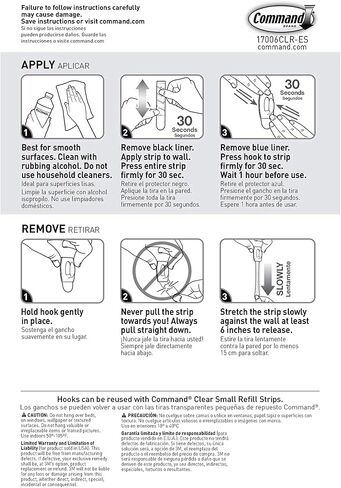 Command 17006CLR-VP Mini Hooks, Clear, 18 Count in Kuwait