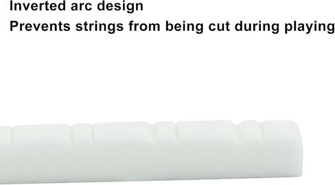 Muertenze 6 String Electric Guitar Bone Nut, 42mm Bone Slotted Electric Guitar Nut Flat Bottom for LP Style Electric Guitar Folk Acoustic Guitar White.(Nut: 42 x 4.5 x 3.5mm, 1 Pieces) in Saudi Arabia