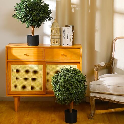 2 قطعة 16 × 24 بوصة خشب البقس توبياري نباتات اصطناعية بوعاء في الهواء الطلق كرات خشب البقس وهمية بوش أشجار صناعية في الهواء الطلق شجيرات اصطناعية بوعاء للداخلية في الهواء الطلق الشرفة الأمامية للمنزل in Kuwait