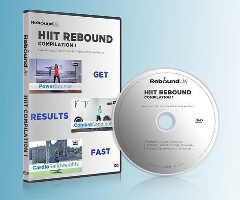 Maximus HIIT Bounce PRO USA | Exercise Trampoline for Adults | Folding Rebounder with Flat or Incline | Plus DVDs for Fitness & Weight Loss and Free Online Video’s | Max 300lbs | Already Assembled in Saudi Arabia