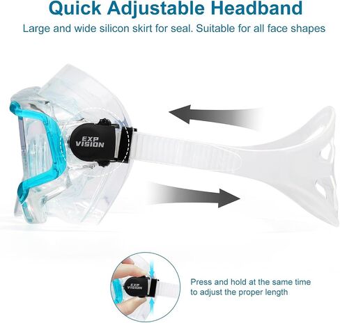 Snorkel Diving Mask, Ultimate Pano 3 HD Snorkeling Mask Anti-Fog Swim Mask Goggles with Nose Cover Adults & Youth for Diving, Snorkeling and Swimming in Kuwait