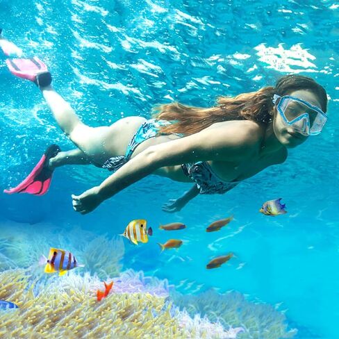 Snorkel Diving Mask, Ultimate Pano 3 HD Snorkeling Mask Anti-Fog Swim Mask Goggles with Nose Cover Adults & Youth for Diving, Snorkeling and Swimming in Kuwait