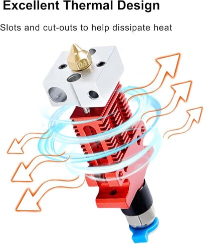 CR-6 SE Hotend Extruder Kit، أجزاء طابعة ثلاثية الأبعاد من سبائك الألومنيوم مجموعة أطراف ساخنة مع 5 قطع 0.4 مم فوهة نحاس MK8، كتلة حرارية و5 قطع جورب سيليكون للطابعة ثلاثية الأبعاد Creality CR-6 SE/CR-6 MAX/CR-5 Pro in Kuwait