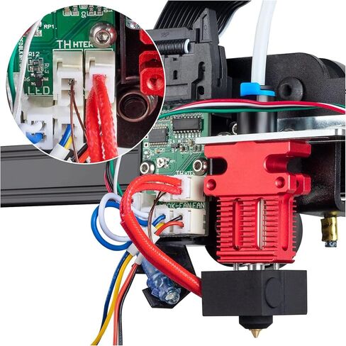 CR-6 SE Hotend Extruder Kit، أجزاء طابعة ثلاثية الأبعاد من سبائك الألومنيوم مجموعة أطراف ساخنة مع 5 قطع 0.4 مم فوهة نحاس MK8، كتلة حرارية و5 قطع جورب سيليكون للطابعة ثلاثية الأبعاد Creality CR-6 SE/CR-6 MAX/CR-5 Pro in Kuwait