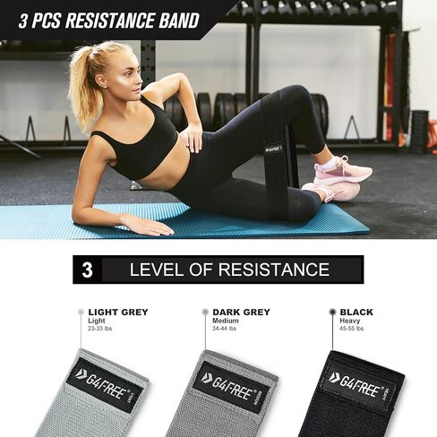 G4Free 7pcs Barbell Pad Set for Squat, Hip Thrusts, Lunges, Leg day, Standard Olympic Bars with 2 Gym Ankle Safety Straps, 3 Hip Resistance Bands, Barbell Pad and Carry Bag in Saudi Arabia