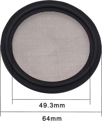 DERNORD 2" FKM Sanitary Gasket w/Stainless Screen - Tri Clamp Clover （Pack of 1） (6 Mesh) in Saudi Arabia