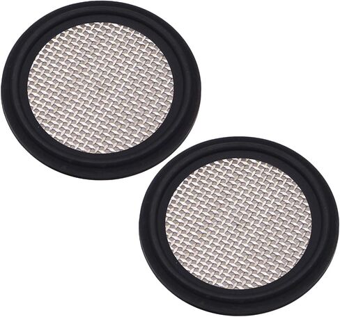 DERNORD 2" FKM Sanitary Gasket w/Stainless Screen - Tri Clamp Clover （Pack of 1） (6 Mesh) in Saudi Arabia
