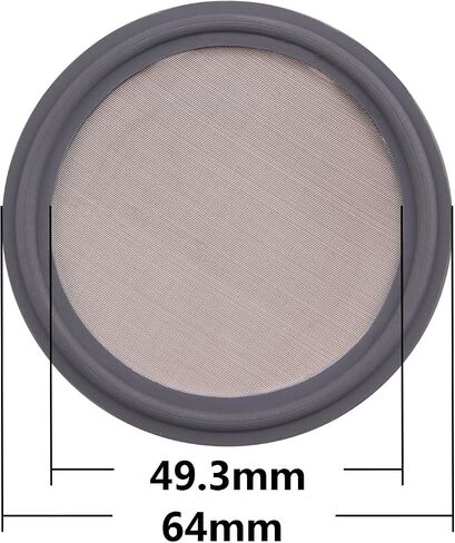 DERNORD 2" FKM Sanitary Gasket w/Stainless Screen - Tri Clamp Clover （Pack of 1） (6 Mesh) in Saudi Arabia