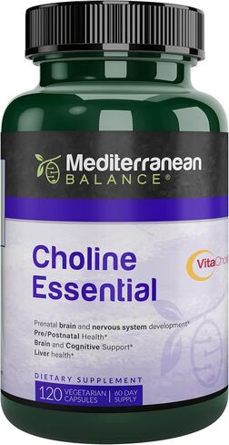 Choline, Prenatal Brain and Cognitive Support Vitamin, Kosher, Vegetarian, Choline Supplement for Pregnant and Nursing Women, 550mg of Choline per Serving, 30 Day Supply in Saudi Arabia