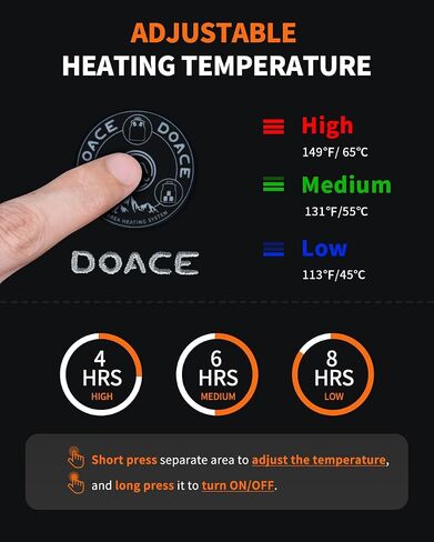 DOACE Heated Vest for Men and Women, Smart Electric Fleece Heated Vest with App Control, Battery Pack Included in Saudi Arabia