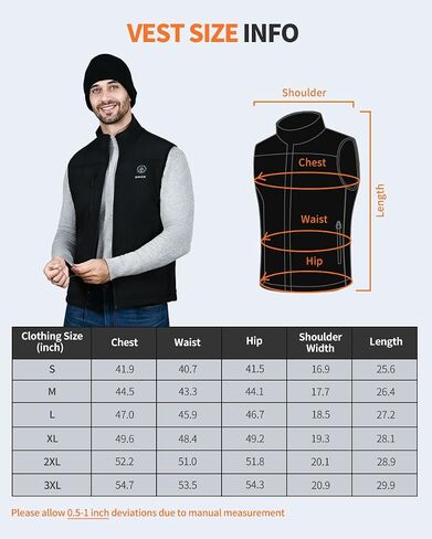 DOACE Heated Vest for Men and Women, Smart Electric Fleece Heated Vest with App Control, Battery Pack Included in Saudi Arabia