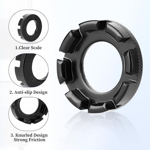 Bike Spoke Wrench, Lens Spoke Adjustment Wrench Tool 8 in 1 Anti-Skid Bike Wheel Spoke Tool for Bike Repair Truing and Repairing Cycling Wheels (Silver) in Saudi Arabia