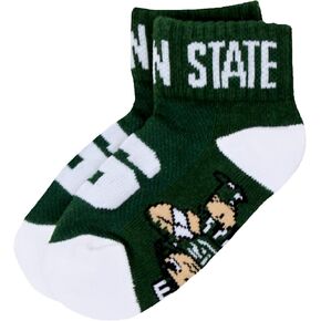 NCAA Michigan State Spartans Youth QTR Socks, Green, 3-5 Years
