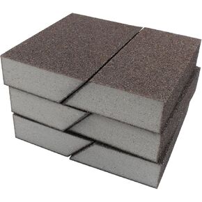8 Pcs Angled Sanding Sponge Assortment, 4 x 2.8 x 1 inch Sanding Sponge Blocks, 60 Grit Washable and Reusable Sandpaper Sponges for Polishing Wood,Crafts,Metal