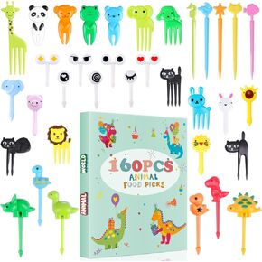 200PCS Food Picks for Kids with Storage Box