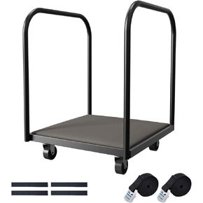 Soft Platform Cart, 2 Pole Soft Flatbed Folding Table Cart with 4Inch Swivel Caster 8PCS Folding Table Storage Capacity Soft Platform Truck with 2PCS Straps and 4PCS EVA Mat to Move Plywood,Box...