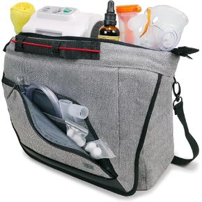 USA GEAR Nebulizer Machine Travel Storage Bag with Shoulder Strap, Customizable Padded Interior - Carrying Case for Asthma Nebulizer Machine, Nebulizer Mask and Tubing, and more Nebulizer Supplies