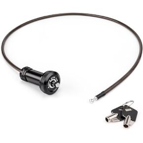Bike Cable Lock - Handlebar End Bike Lock Cable - Bike Chain Lock Bicycle Helmet Cable Lock Anti Theft for Mountain/Road Bike Bars (Black)