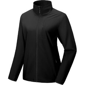 Little Donkey Andy Women's Running Woven Jacket Lightweight Breathable Windproof UPF50+ Shirt for Hiking Golf