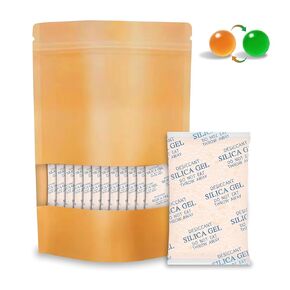 2 Gram 100 Pcs Silica Gel Packets, Premium Desiccant Packs for Storage, Reusable Silica Packets for Moisture Control with Color Indicating