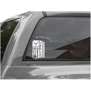 Edward & Co Sticker Distressed USAF United States AIR Force Flag Retired Decal Army Military for Car Truck Window Laptop Bumper 3.0 x 4.6 in