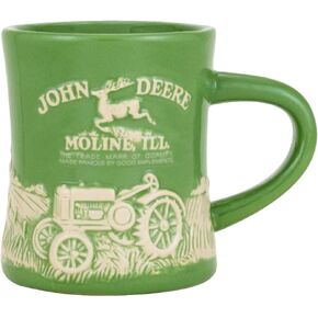 John Deere Stoneware Green Ceramic Model D Mug, 12 ounces