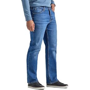 LONGBIDA Men's Regular Fit Straight Leg Stretch Bootcut Jeans