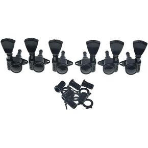 3 per side Guitar Locking Tuners 21:1 Locking Tuning Keys Guitar Tuning Machine Heads with Keystone Handle for Acoustic Guitars/LP Les Paul/SG/ES Guitars Black