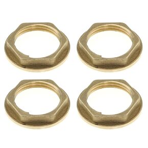 4pcs Brass Lock Nuts Pipe Fitting 3/4 Inch NPT Female Lock Nut Gasket NPT Female Brass Flange Hex Lock Nut Suitable for Water, Gas, Oil