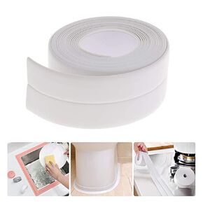 Caulk Strip,Self-Adhesive Caulking Tape,White PVC Waterproof Mildew Tape,Sealing Type Caulking Tool-Bathroom Caulking,Edge Repair Tape for Kitchen Countertop, Bathroom Tub,Toilets&Wall Corner