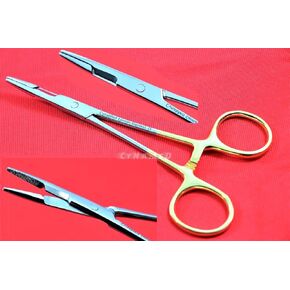 Dental Instrument Olsen Hegar Needle Holder Premium German with Gold Rings Serrated 6.5" 16.5cm 1 Piece Cynamed
