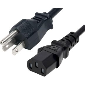 Jameco ValuePro سلك طاقة تيار متردد 3 موصلات 14 AWG NEMA 5-15P إلى C13 SJT سترة 6 أقدام أسود in Kuwait