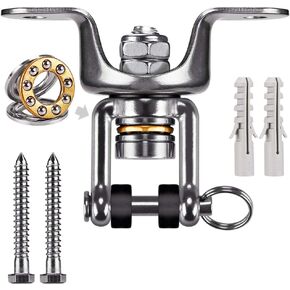 SELEWARE Stainless Steel Swivel Hanger with Bolts, Ceiling Mount for Hanging Heavy Punching Bag, Indoor Swing, Hammock Chair, Aerial Yoga Silk
